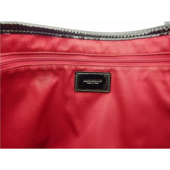 🪭🍾🐆Dolce & Gabbana PVC Patent leather Leopard Tote Bag AUTHENTIC Women's - Picture 10 of 10